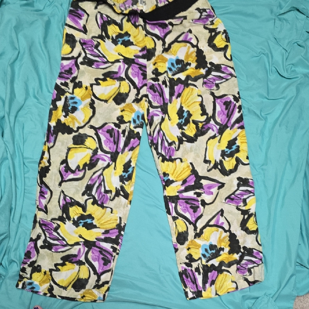 Anthropologie Multicolor Floral Pants